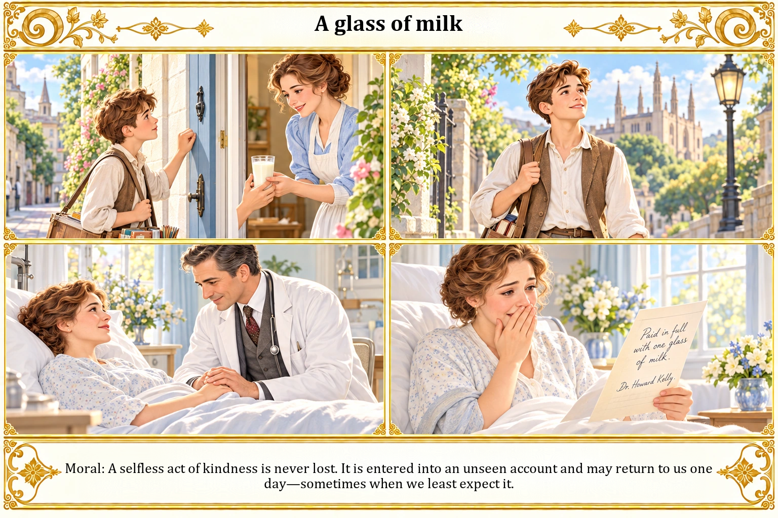 Illustration of A Glass of Milk