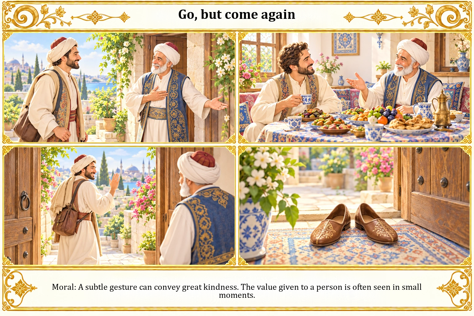 Illustration of Go, but Come Again