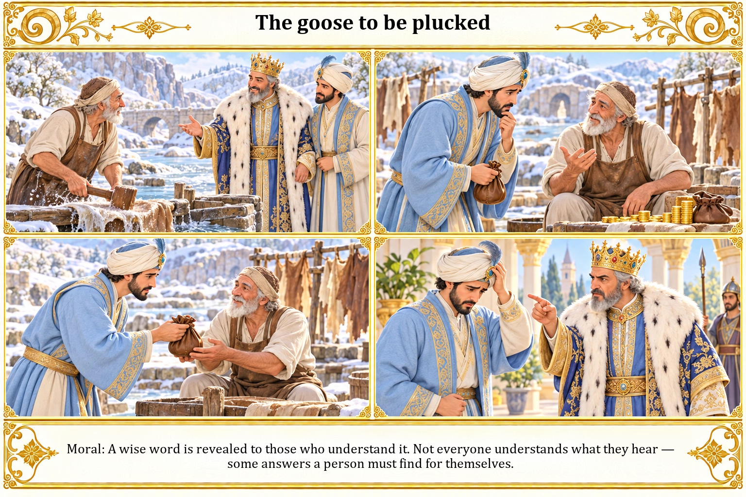 Illustration of The Goose to Be Plucked