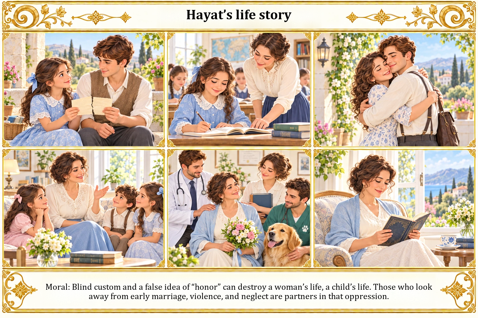 Illustration of Hayat’s Life Story