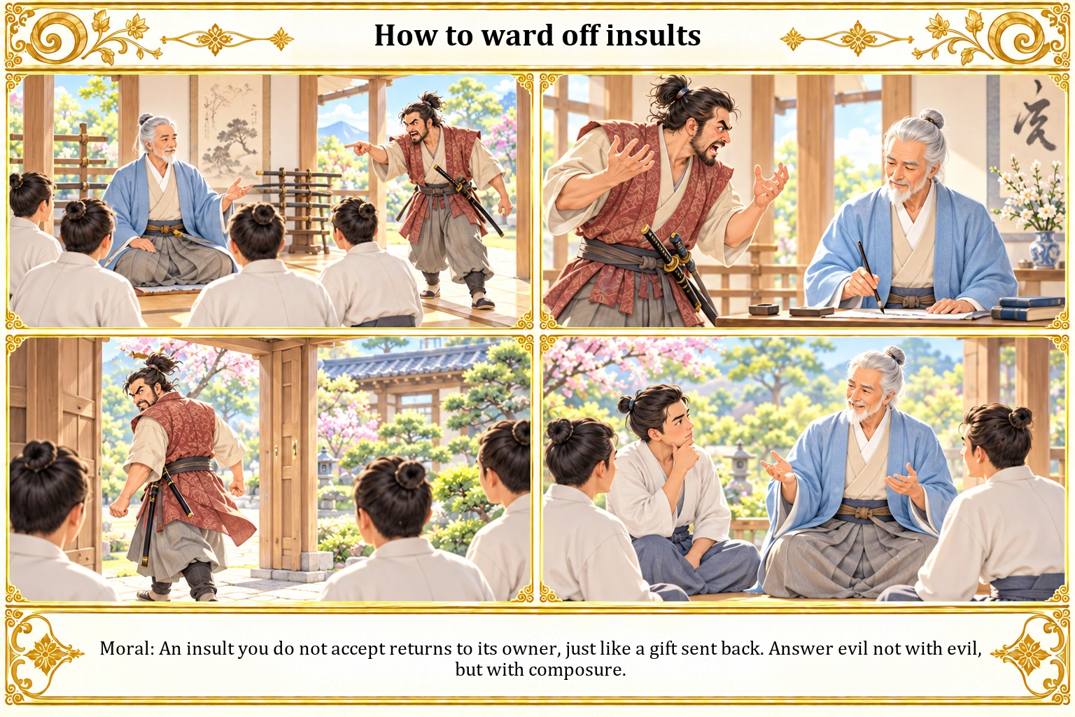 Illustration of How to Ward Off Insults