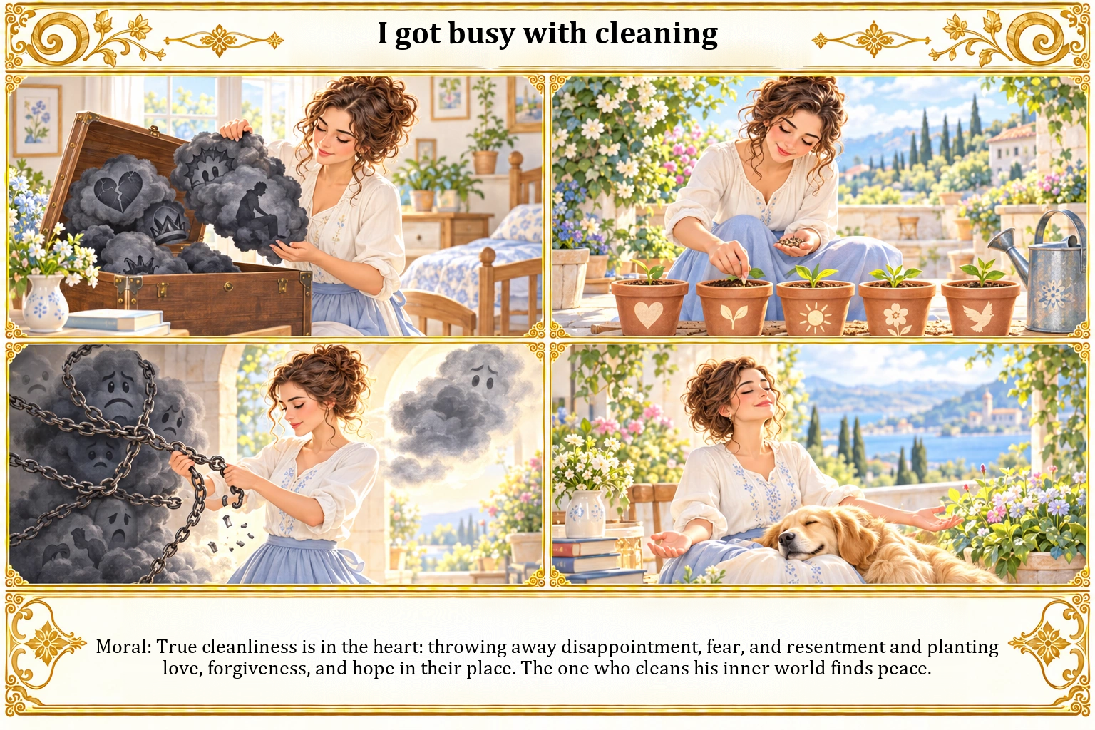 Illustration of I Got Busy with Cleaning