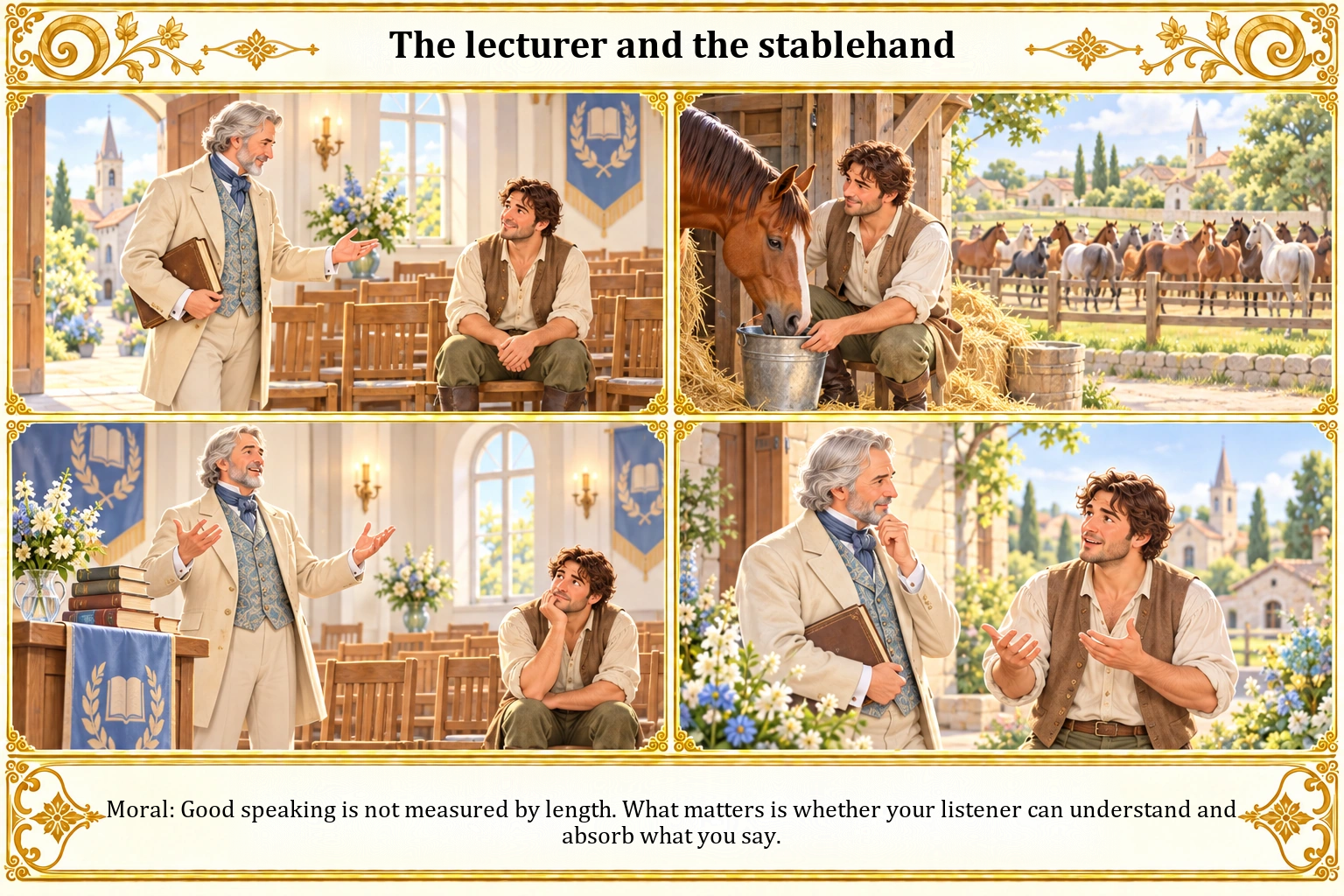 Illustration of The Lecturer and the Stablehand