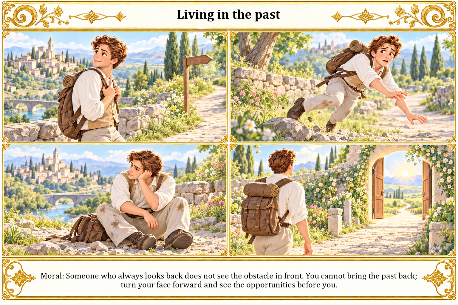 Illustration of Living in the Past