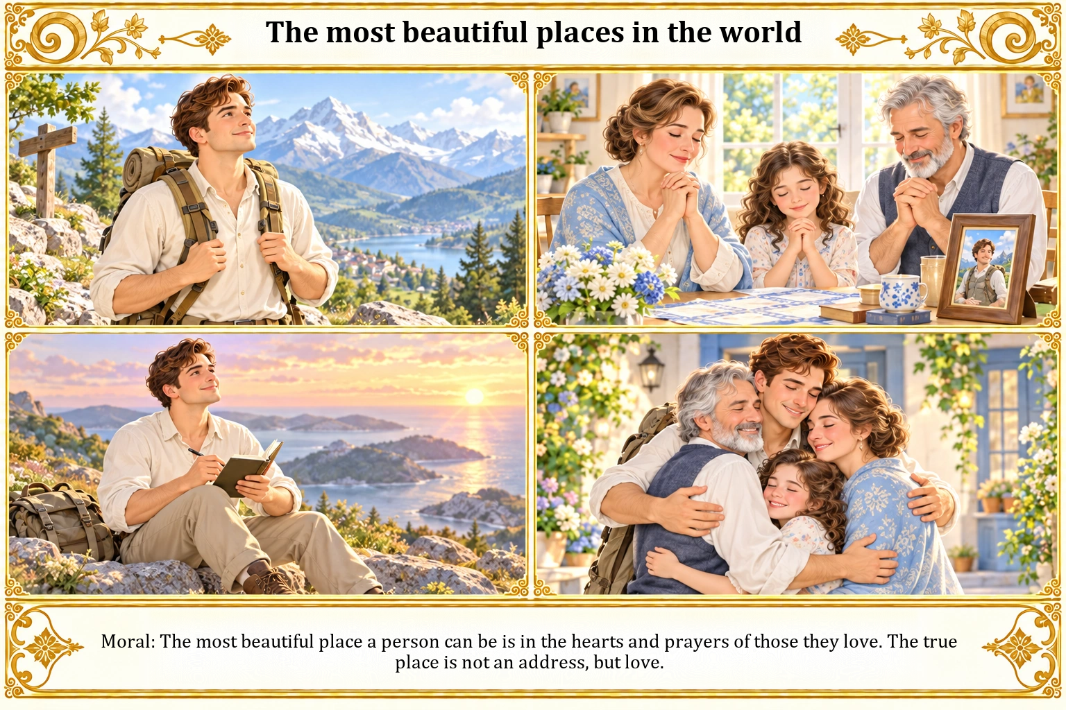 Illustration of The Most Beautiful Places in the World