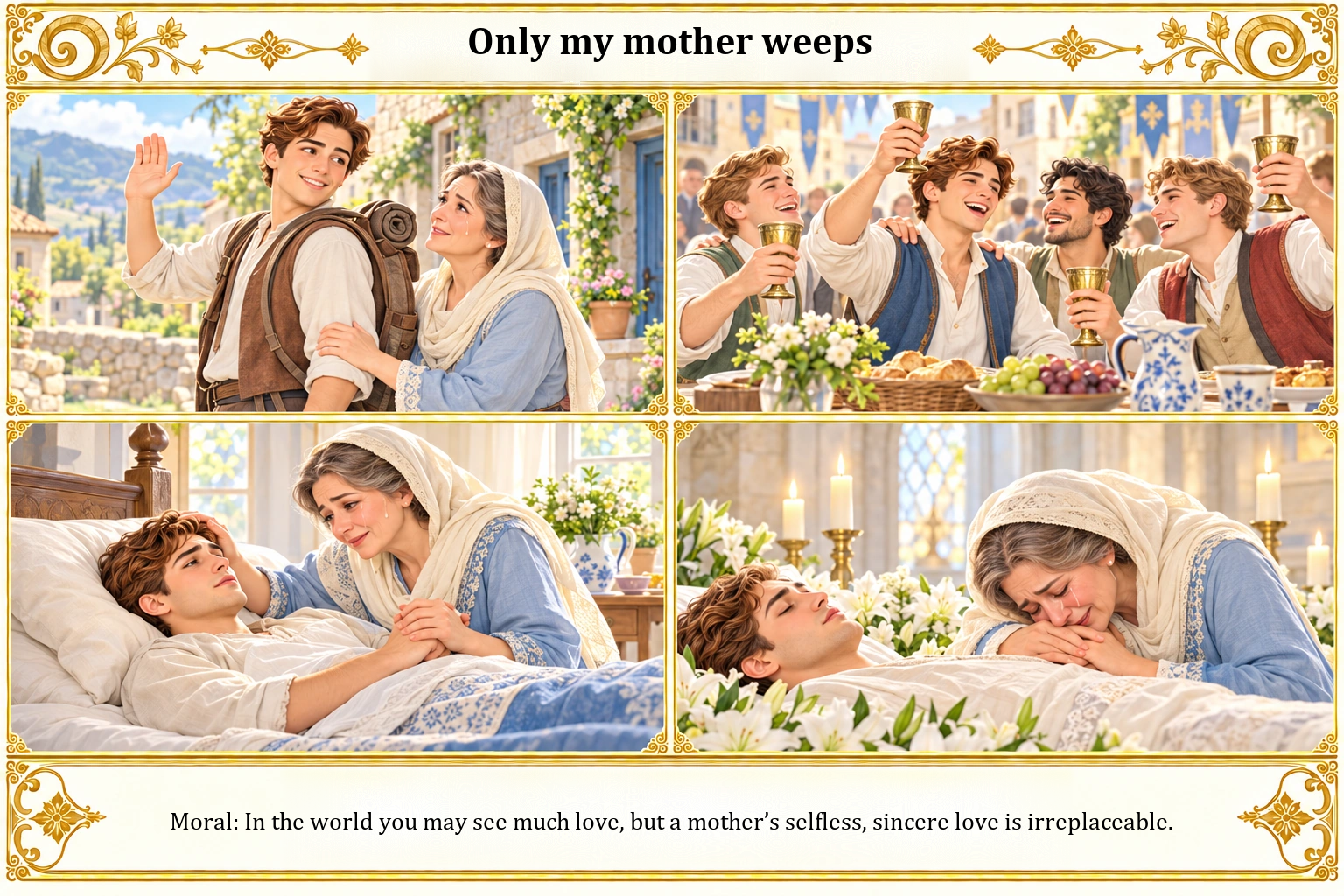 Illustration of Only My Mother Weeps