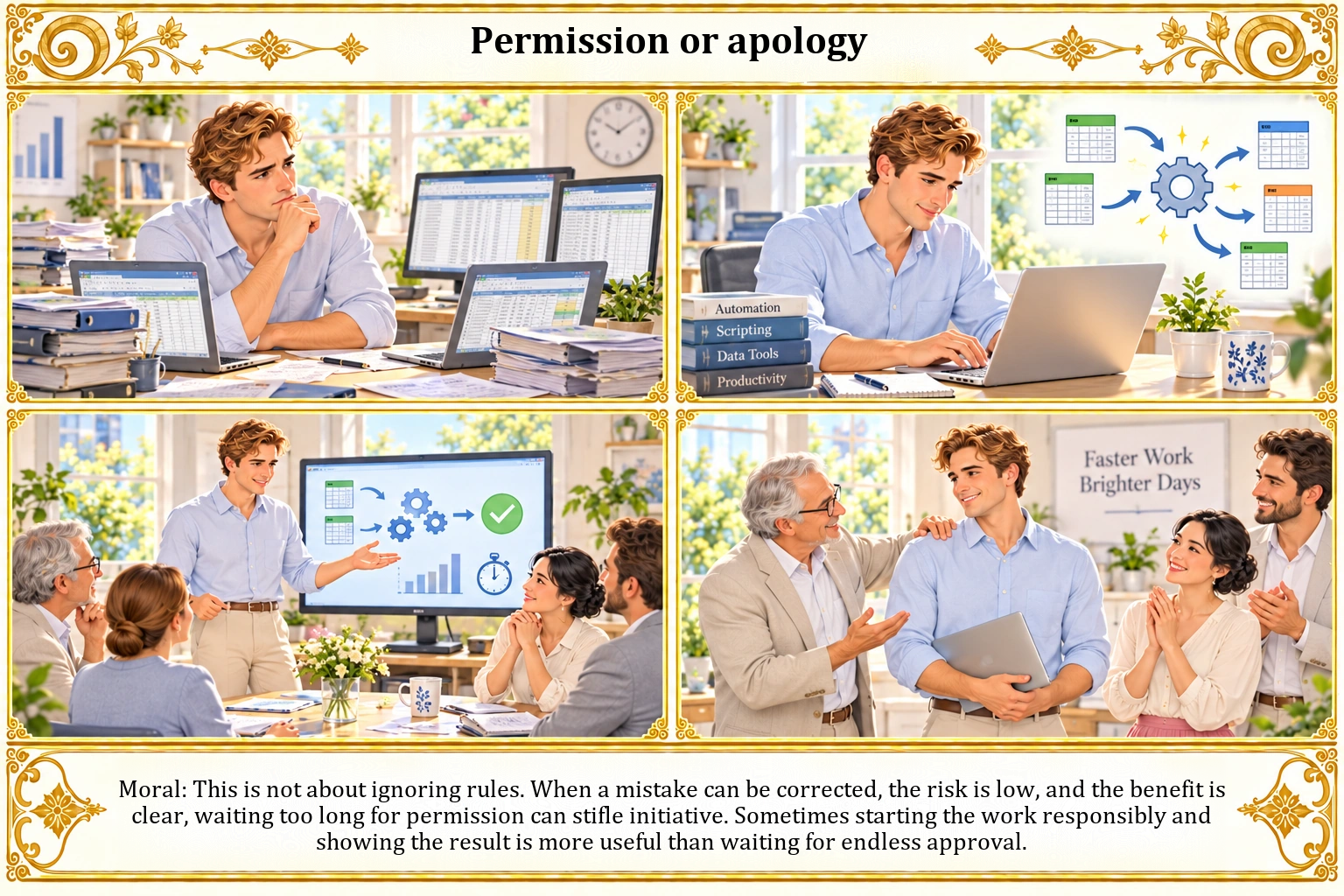 Illustration of Permission or Apology
