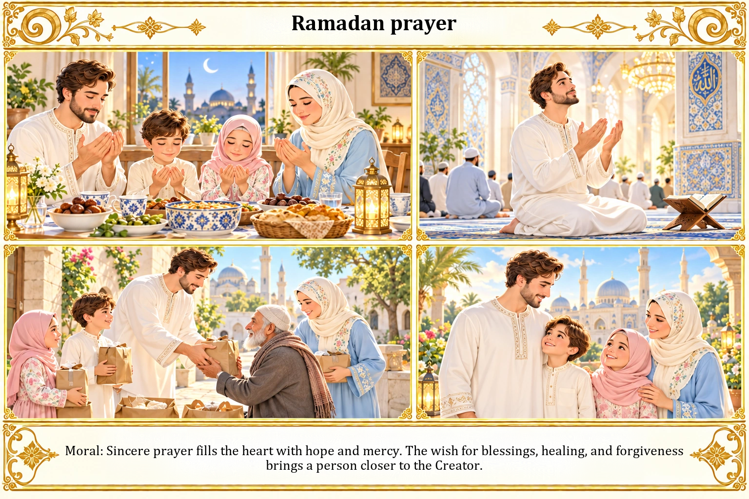 Illustration of Ramadan Prayer