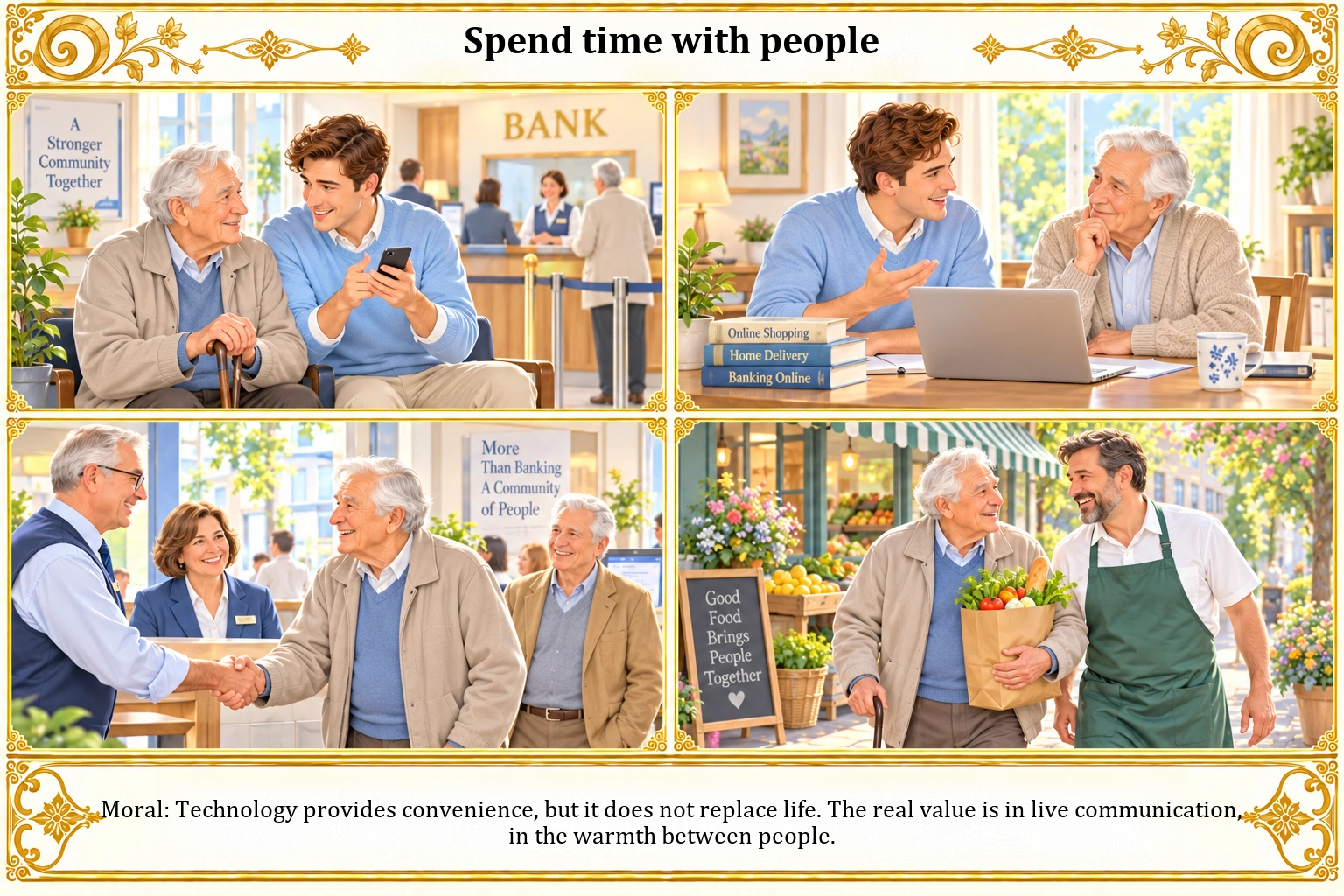 Illustration of Spend time with people