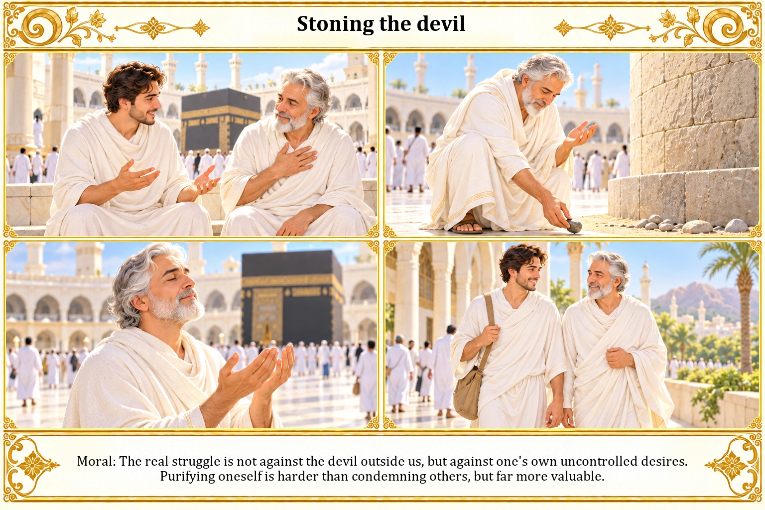 Illustration of Stoning the Devil