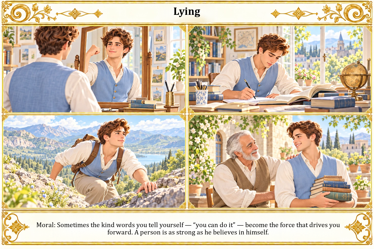 Illustration of Lying