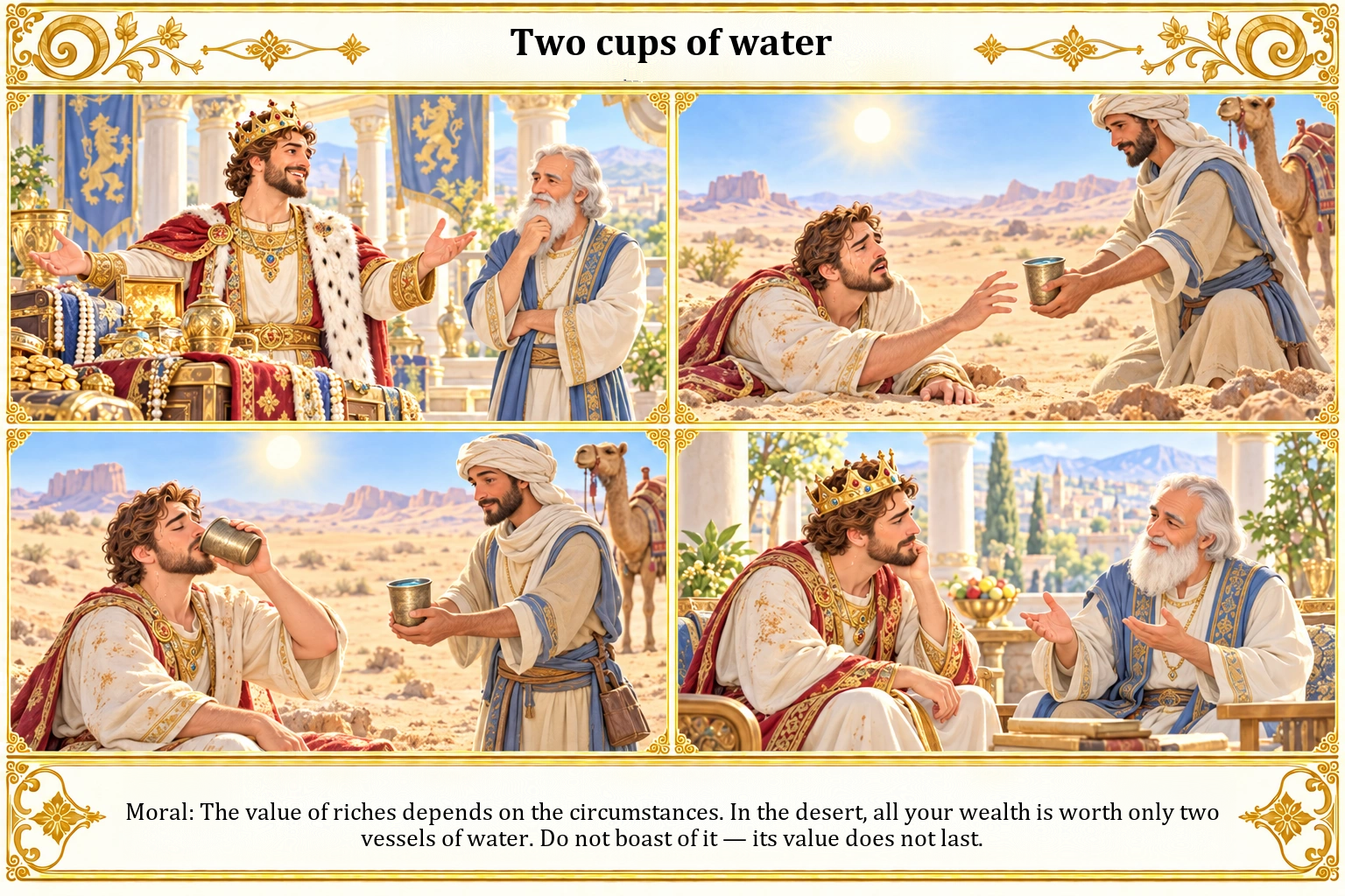 Illustration of Two Cups of Water