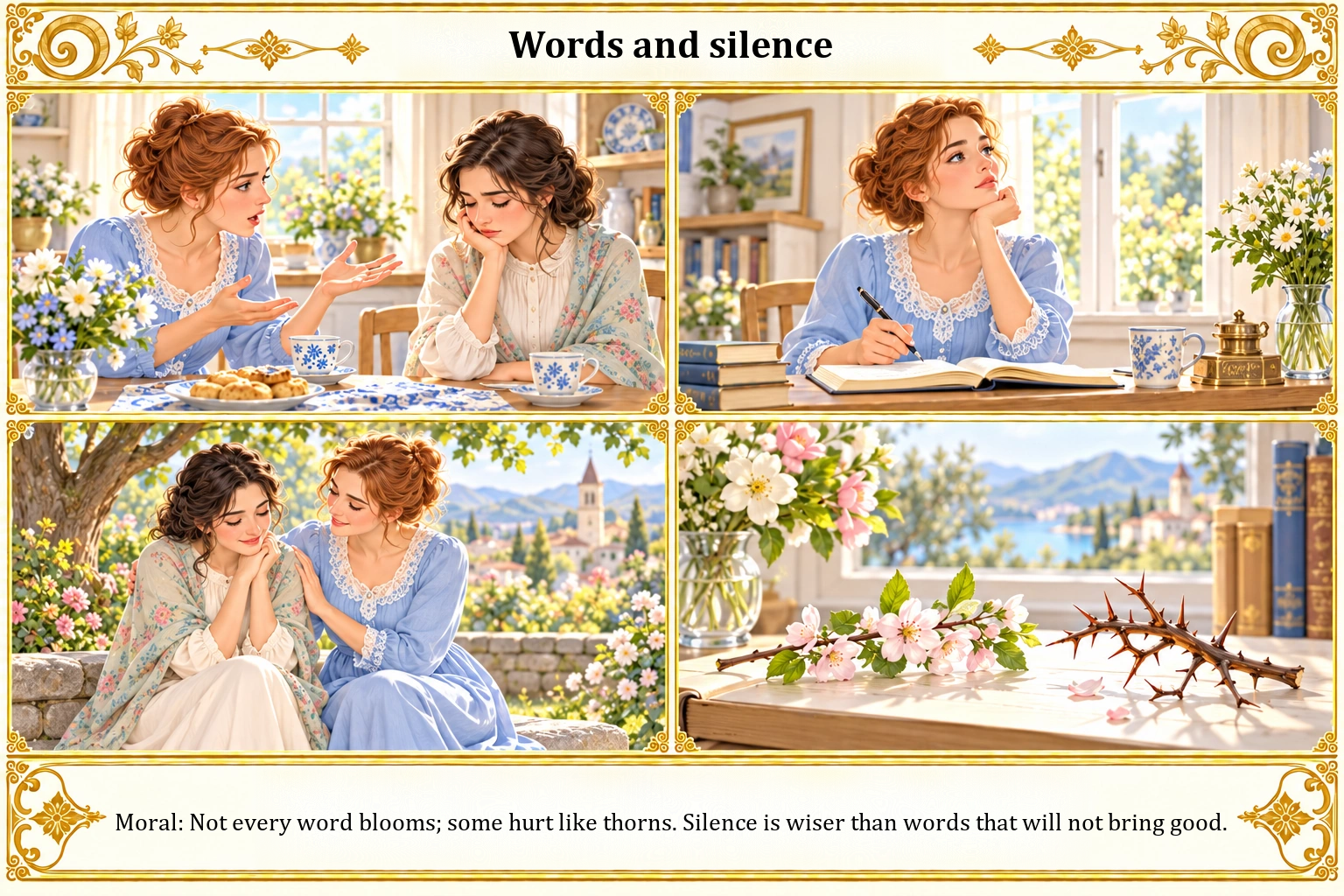 Illustration of Words and Silence