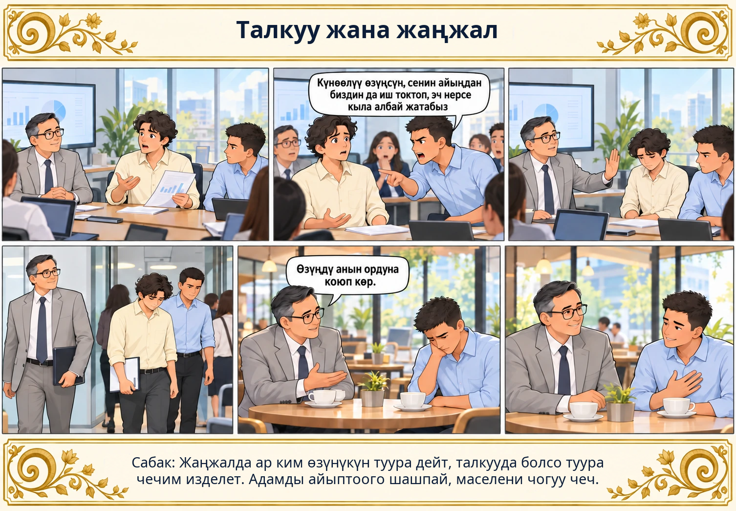 Талкуу жана жаңжал сүрөтү