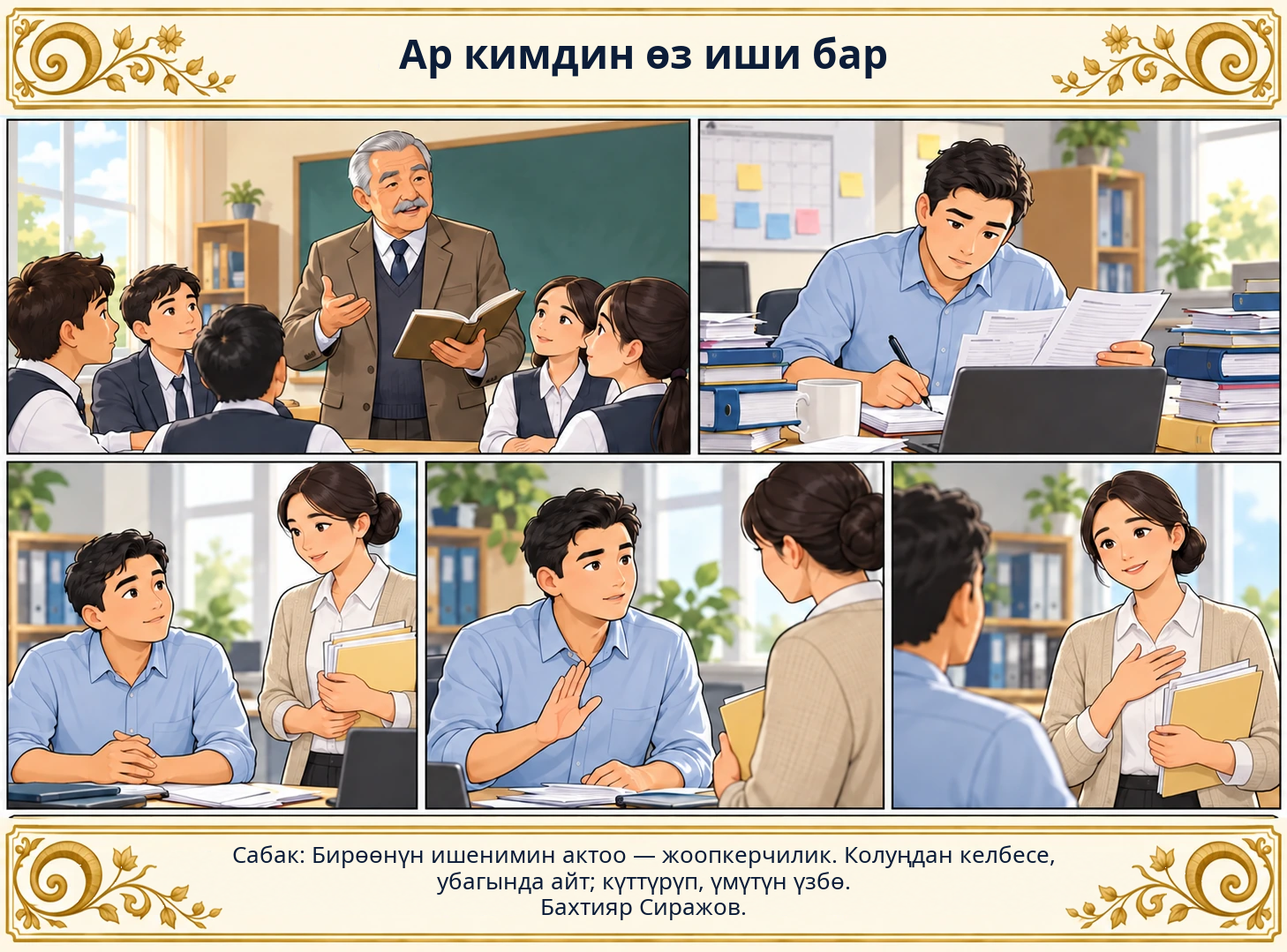 Ар кимдин өз иши бар сүрөтү