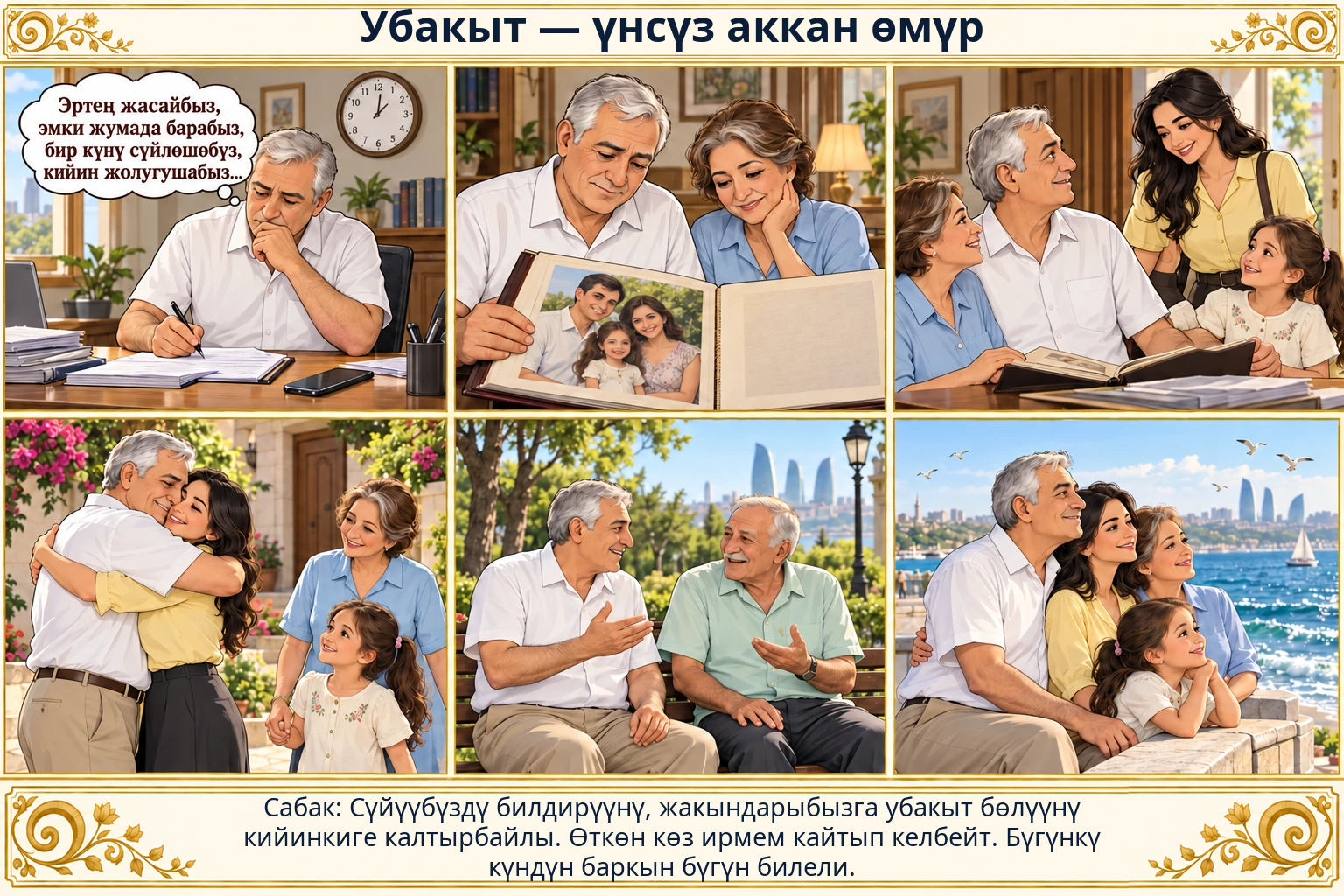 Убакыт — үнсүз аккан өмүр сүрөтү