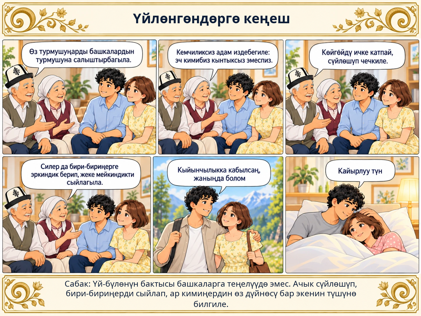 Үйлөнгөндөргө кеңеш сүрөтү