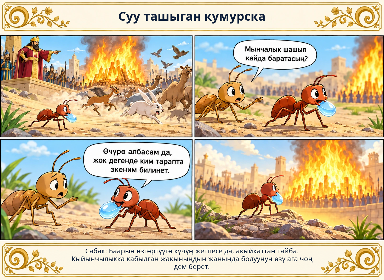 Суу ташыган кумурска сүрөтү