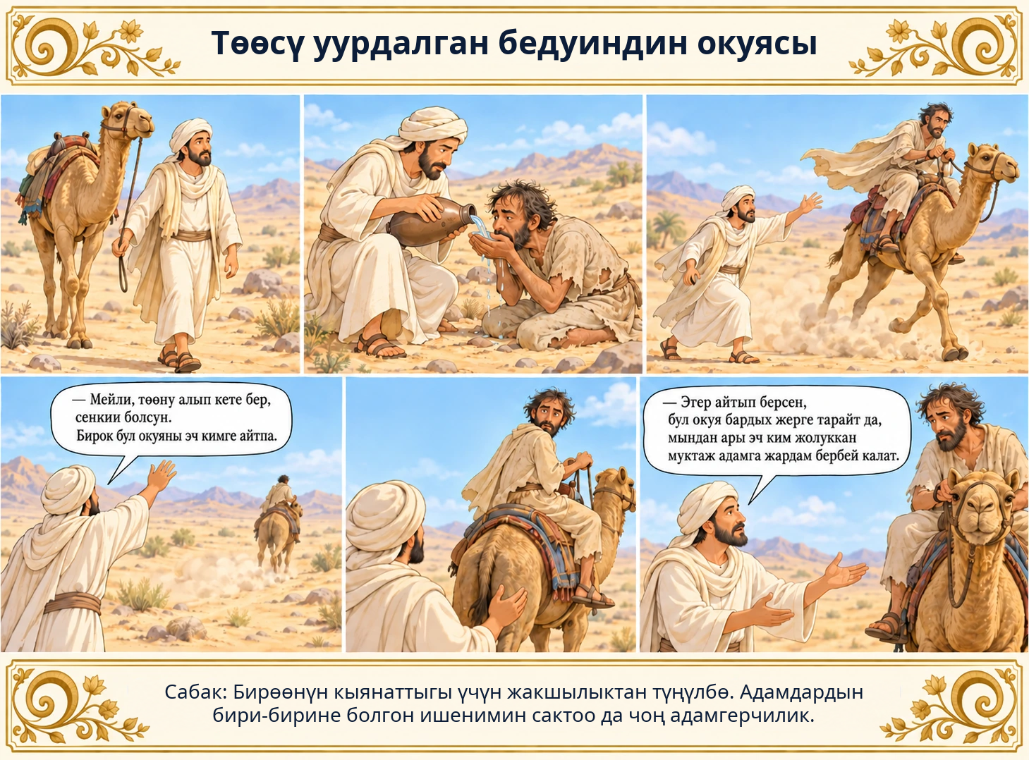 Төөсү уурдалган бедуиндин окуясы сүрөтү