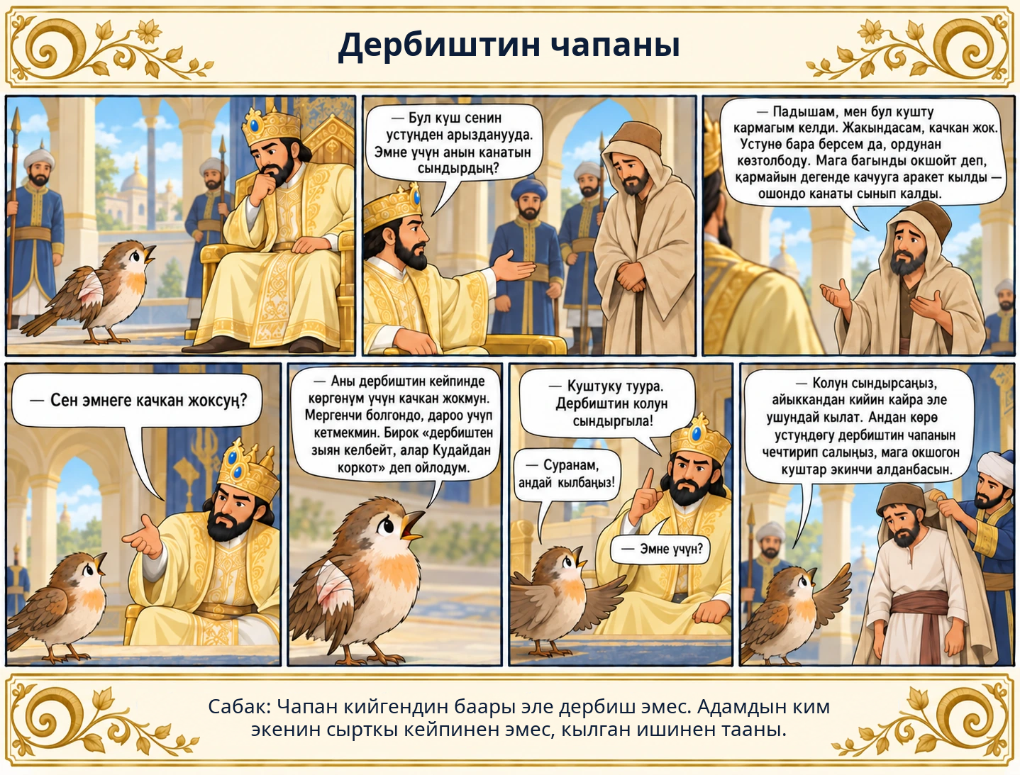 Дербиштин чапаны сүрөтү