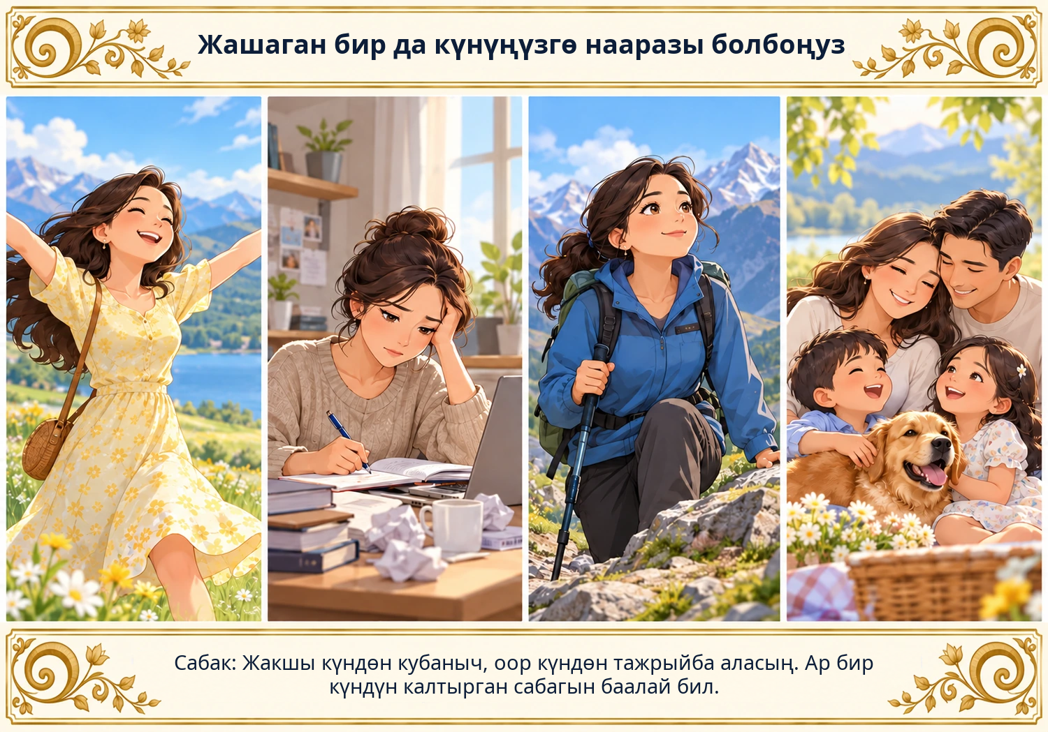 Жашаган бир да күнүңүзгө нааразы болбоңуз сүрөтү
