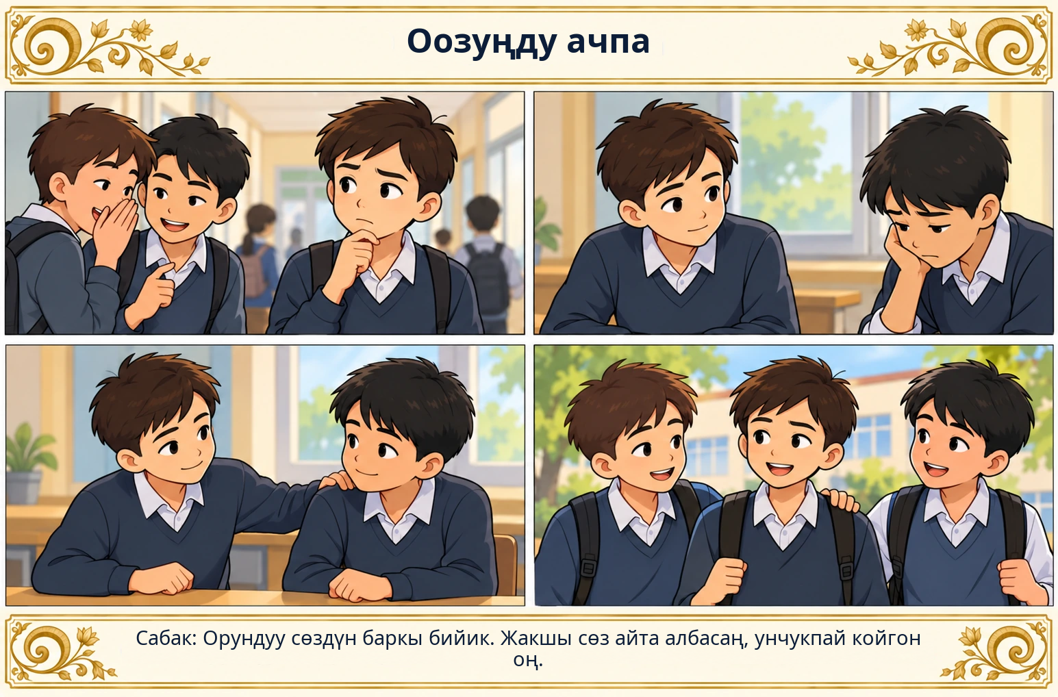 Оозуңду ачпа сүрөтү
