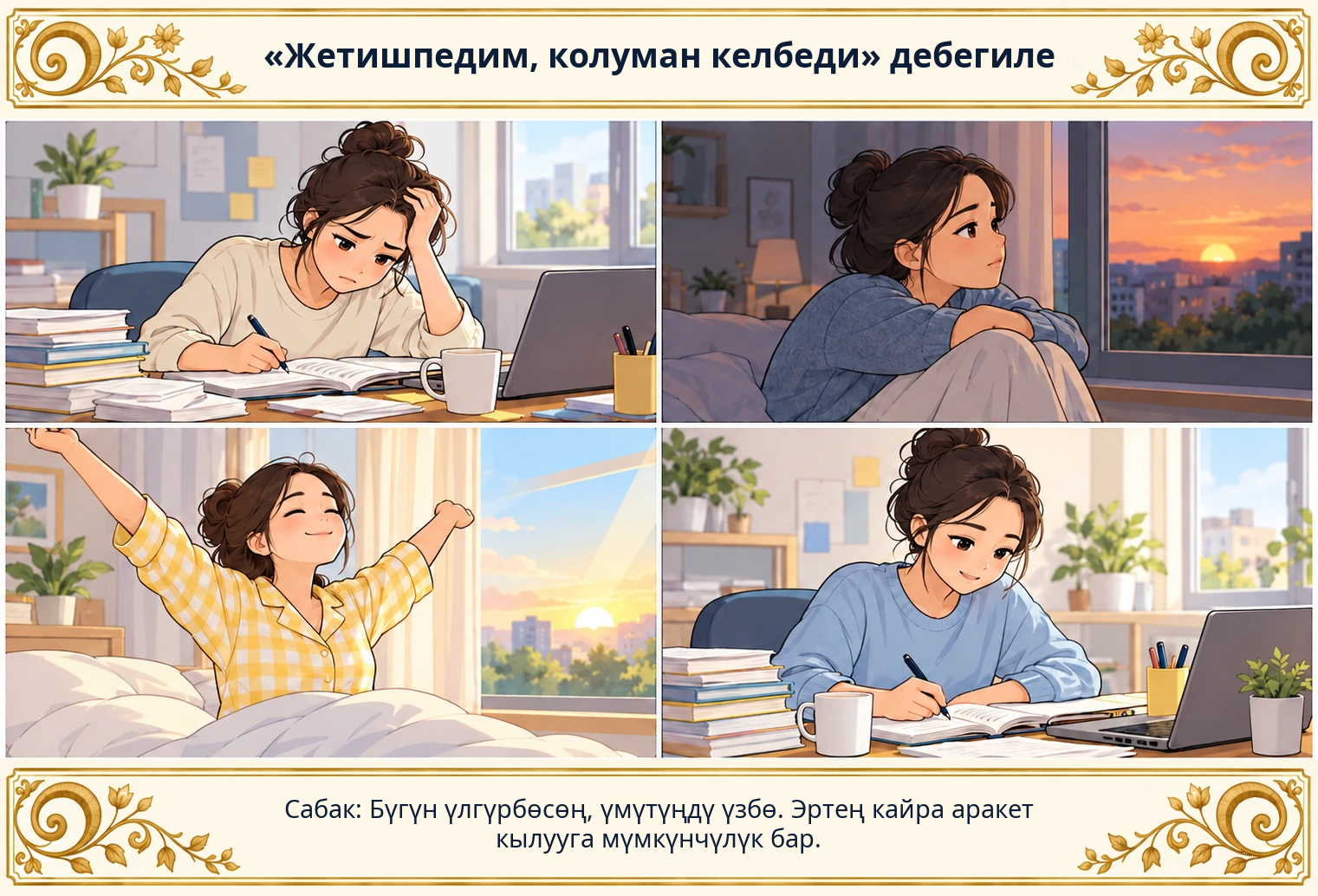 «Жетишпедим, колуман келбеди» дебегиле сүрөтү