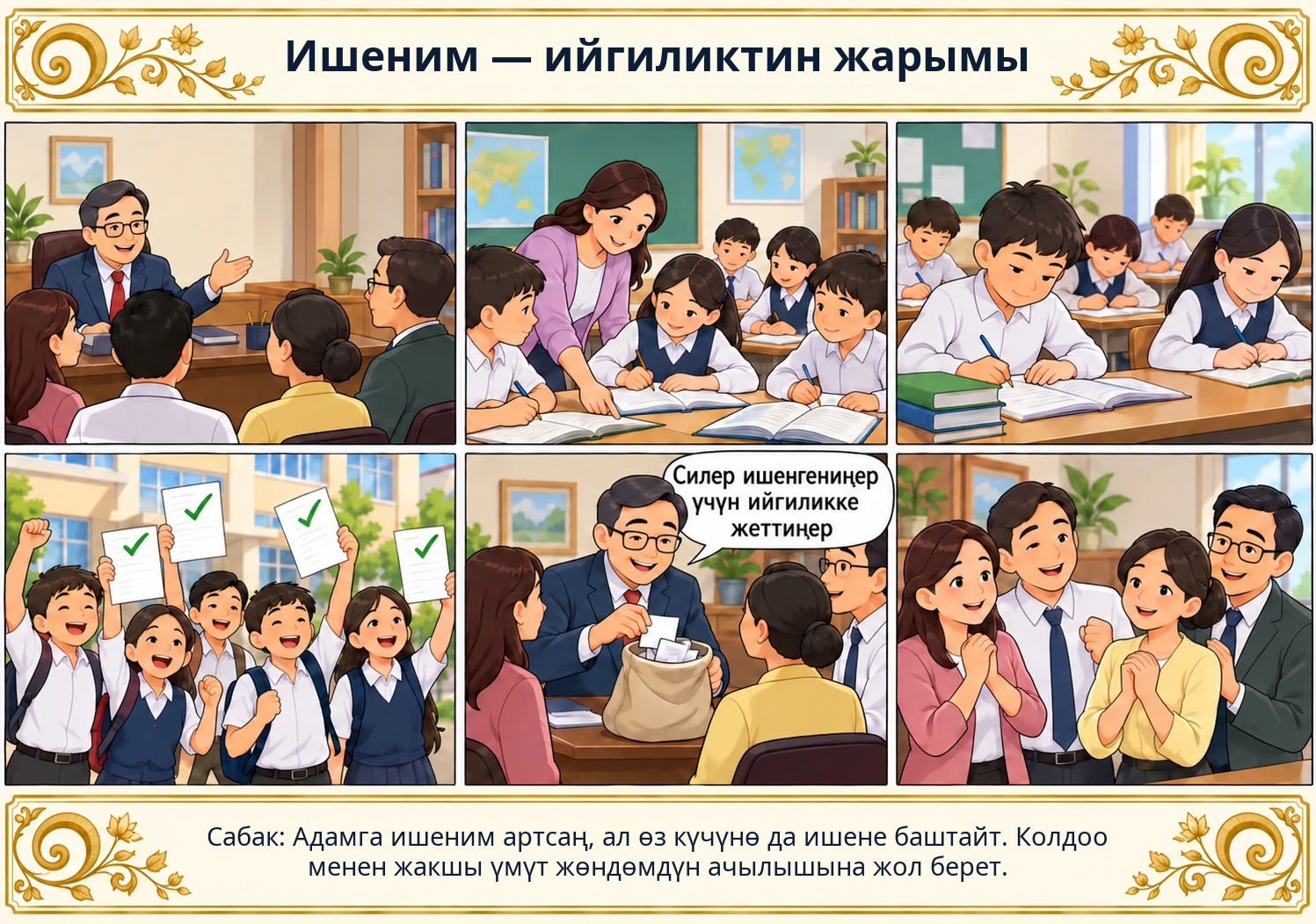 Ишеним — ийгиликтин жарымы сүрөтү