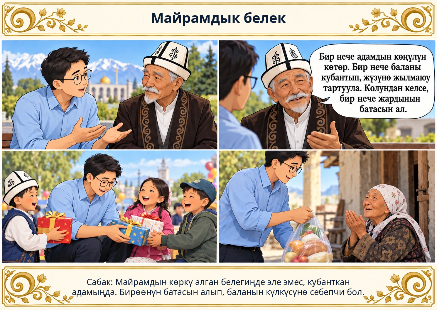 Майрамдык белек сүрөтү