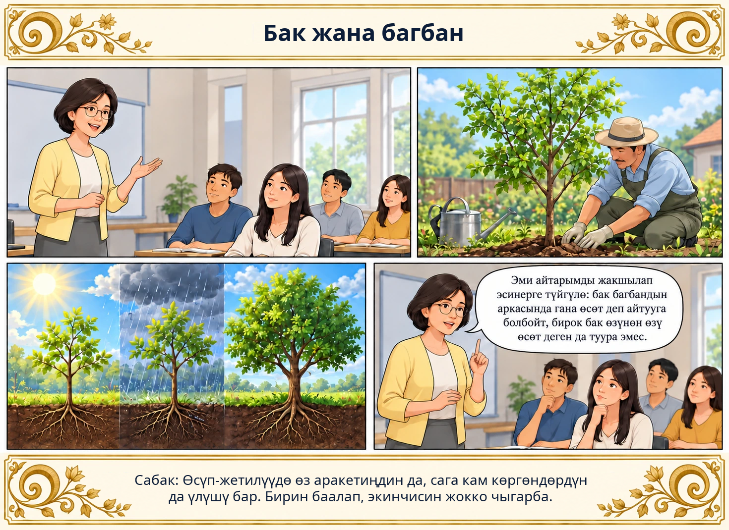 Бак жана багбан сүрөтү