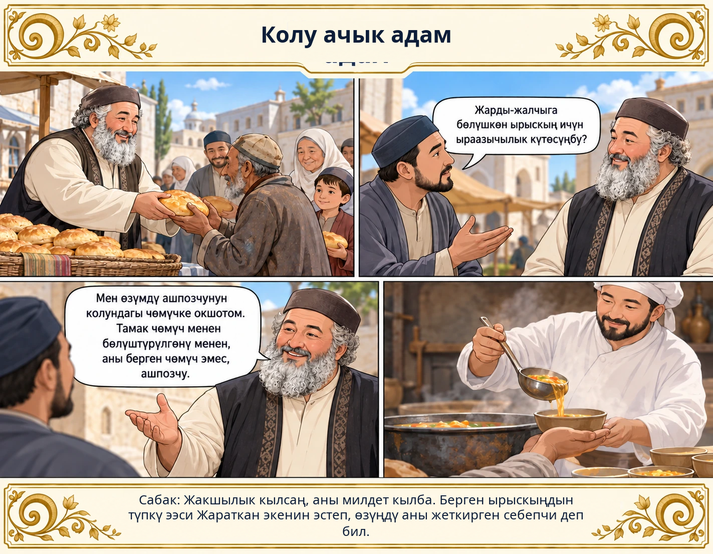 Колу ачык адам сүрөтү