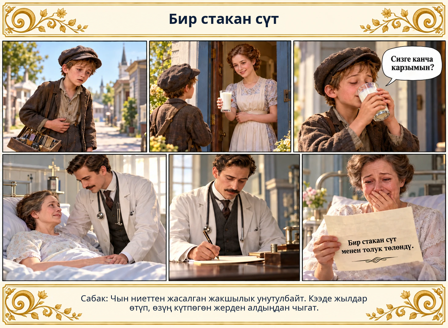 Бир стакан сүт сүрөтү