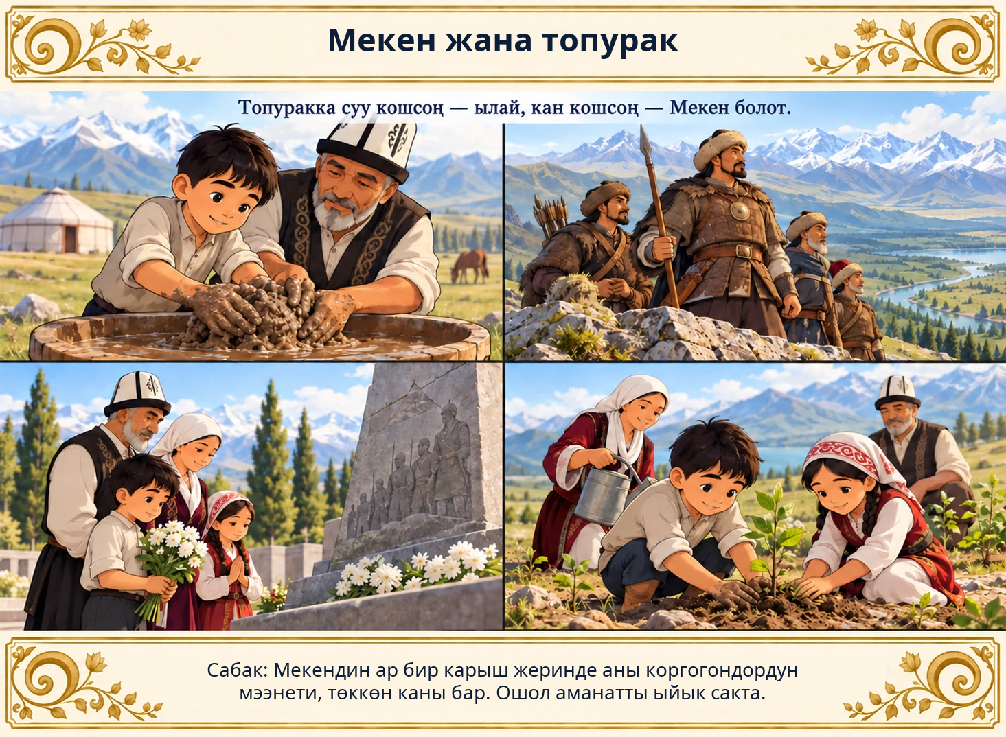Мекен жана топурак сүрөтү