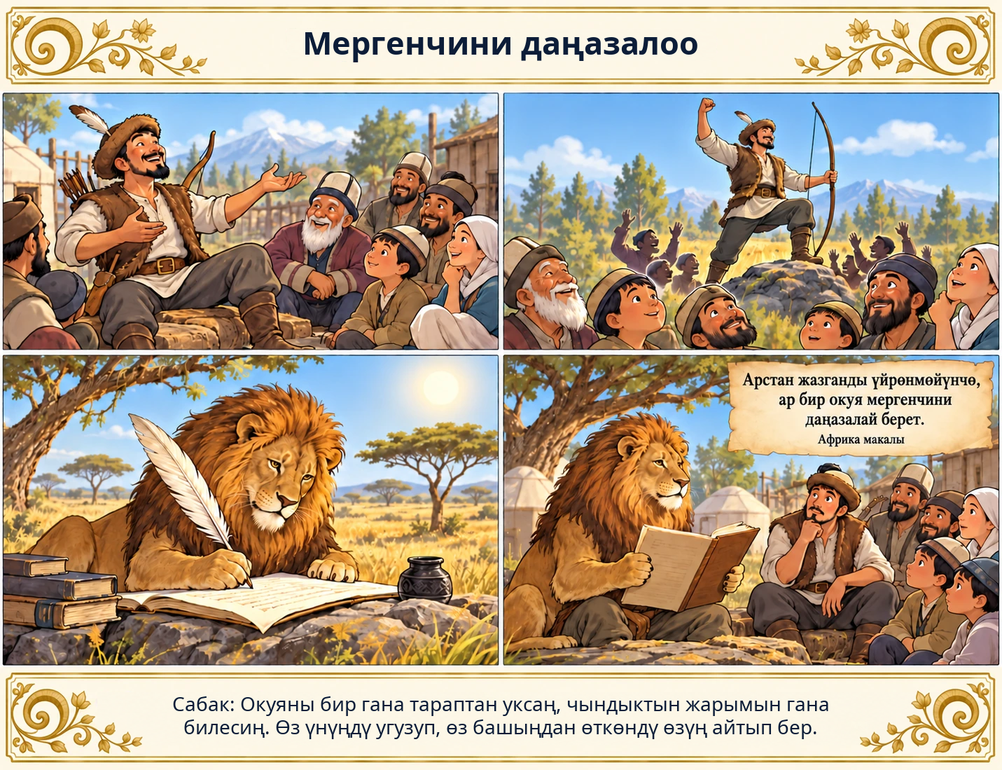 Мергенчини даңазалоо сүрөтү