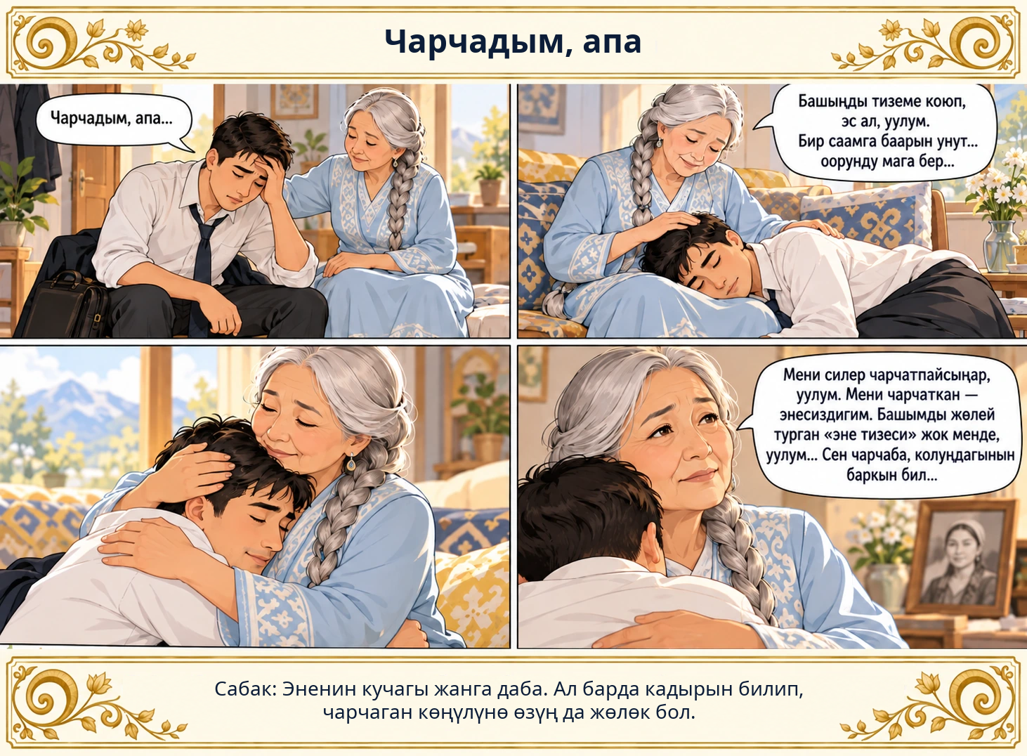 Чарчадым, апа сүрөтү