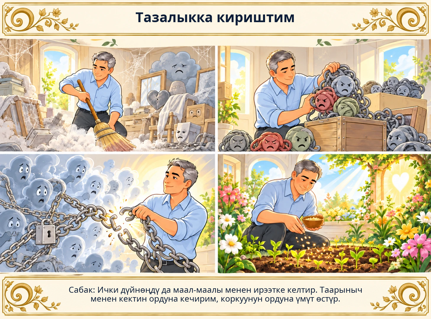Тазалыкка кириштим сүрөтү