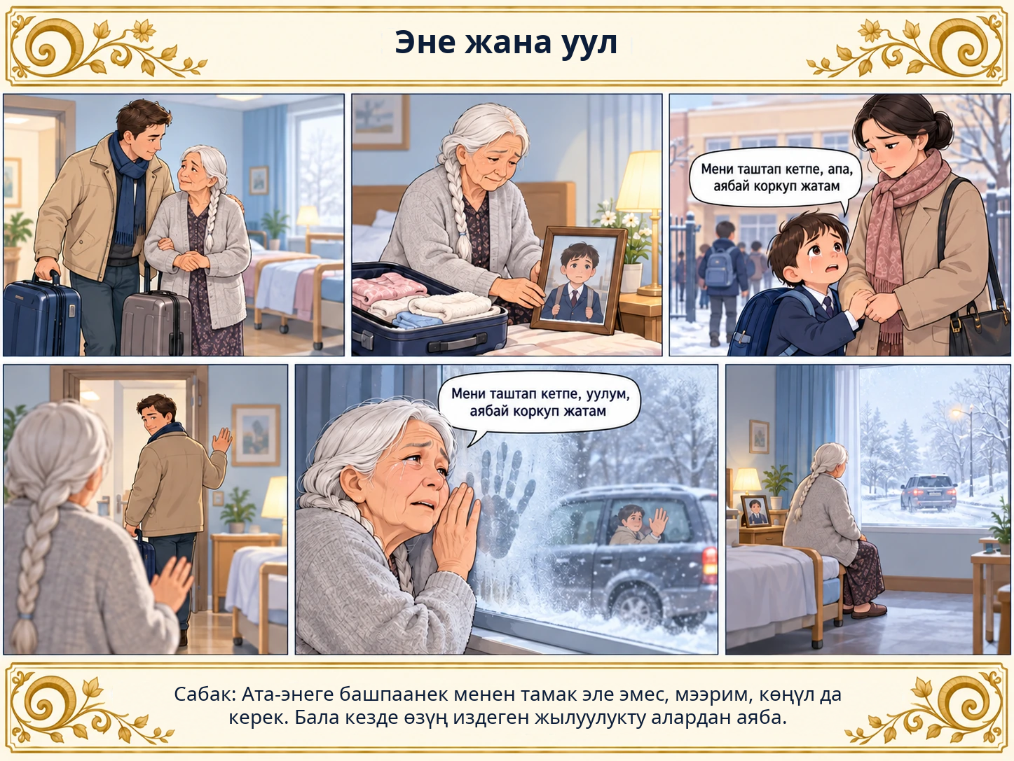 Эне жана уул сүрөтү