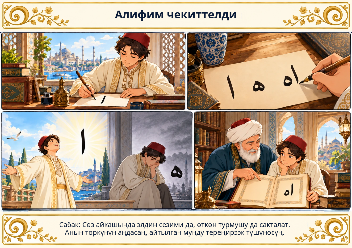 Алифим чекиттелди сүрөтү
