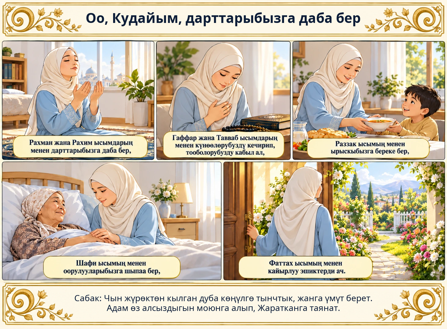 Оо, Кудайым, дарттарыбызга даба бер сүрөтү