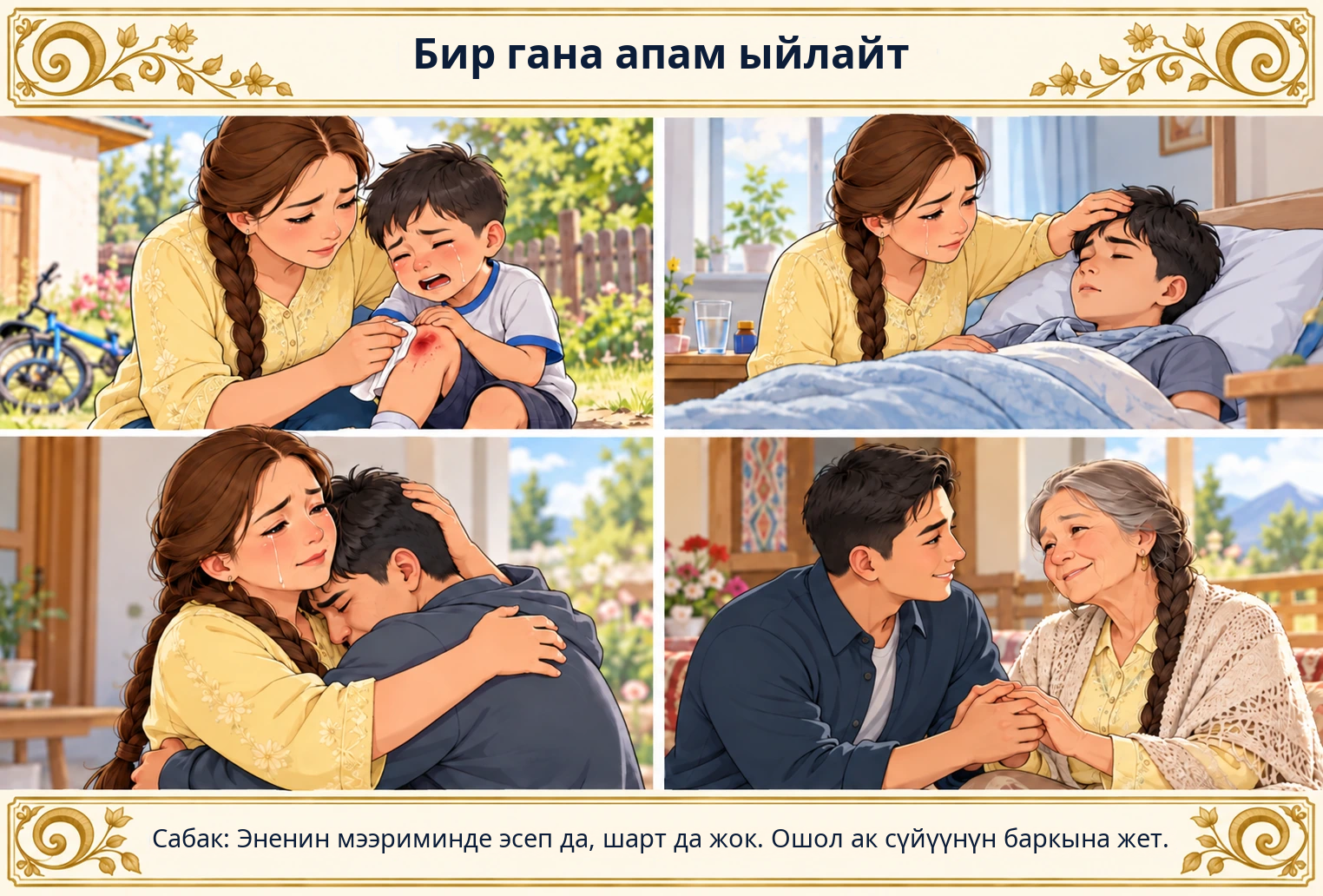 Бир гана апам ыйлайт сүрөтү