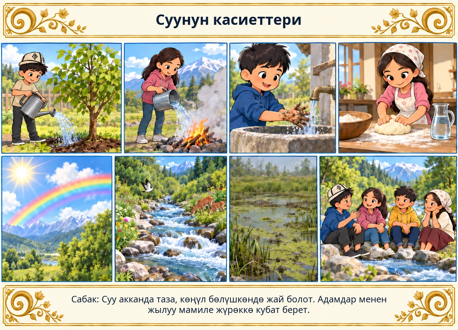 Суунун касиеттери сүрөтү