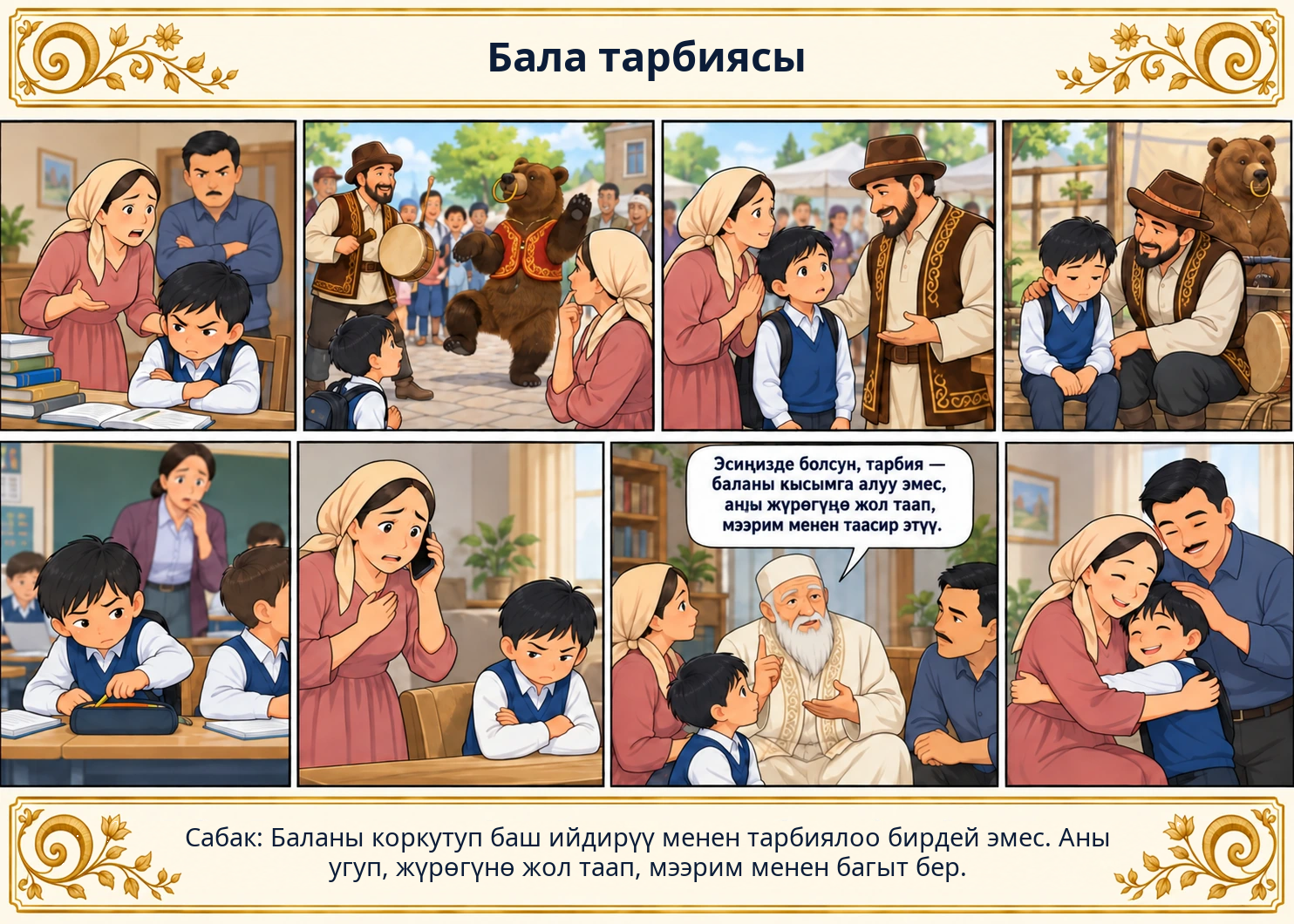 Бала тарбиясы сүрөтү