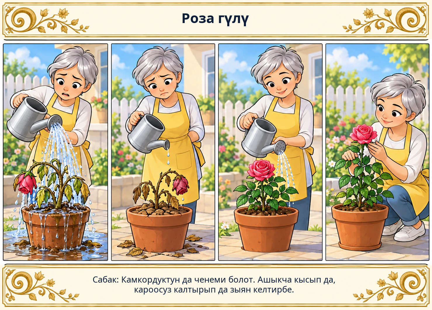 Роза гүлү сүрөтү