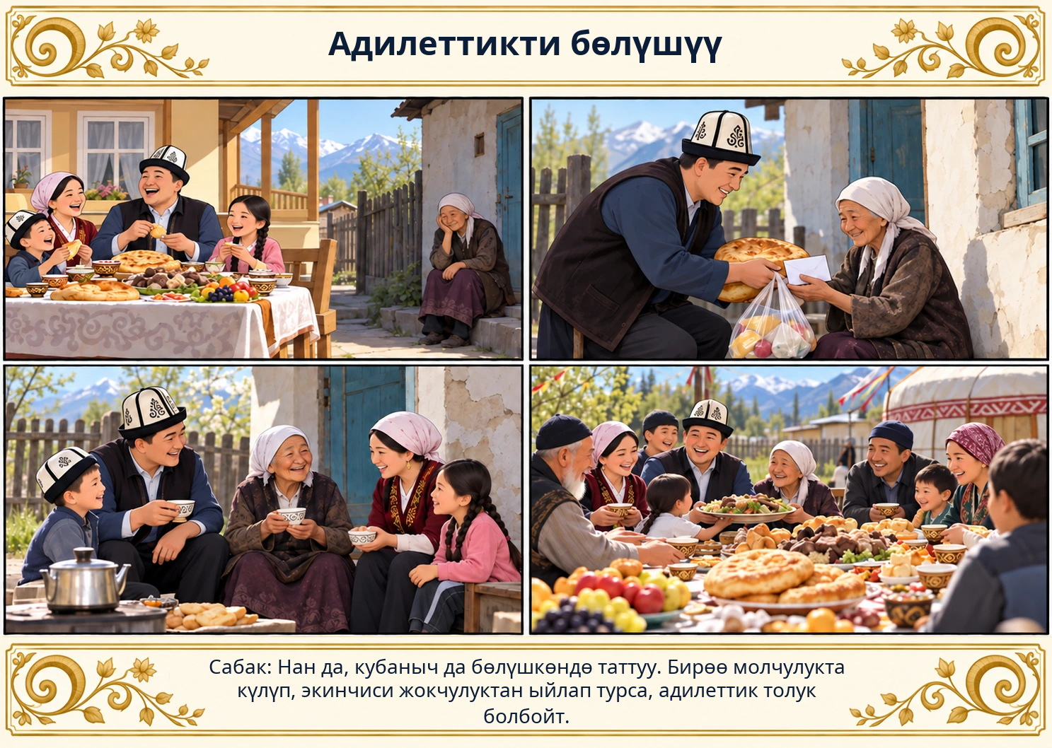 Адилеттикти бөлүшүү сүрөтү