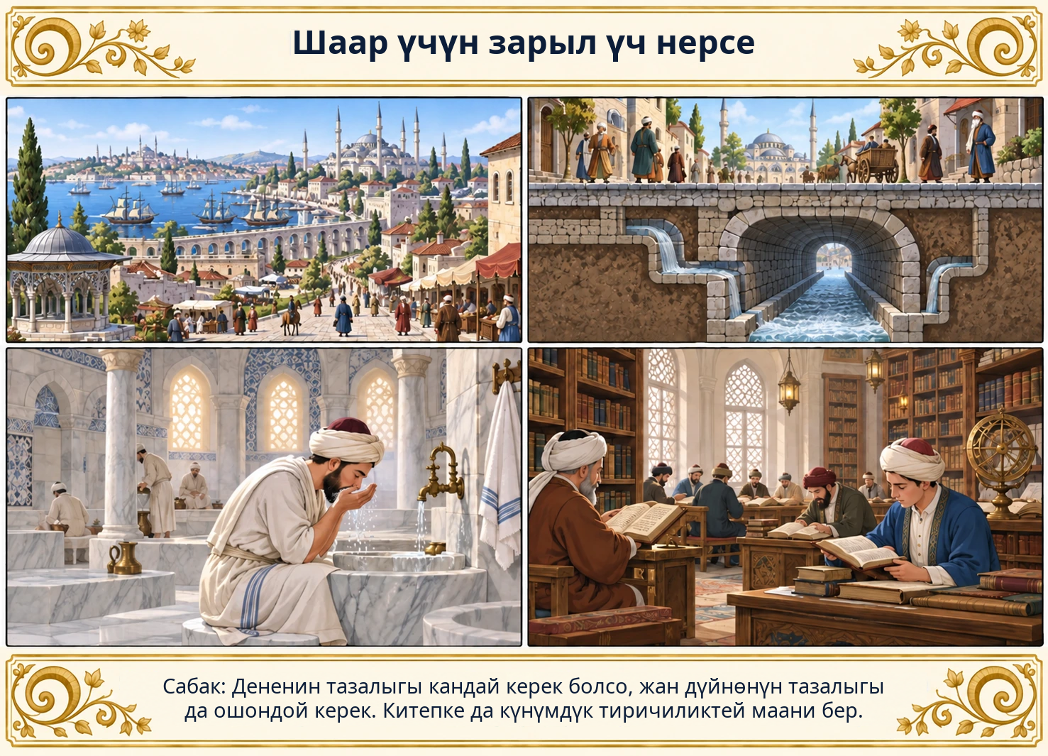 Шаар үчүн зарыл үч нерсе сүрөтү