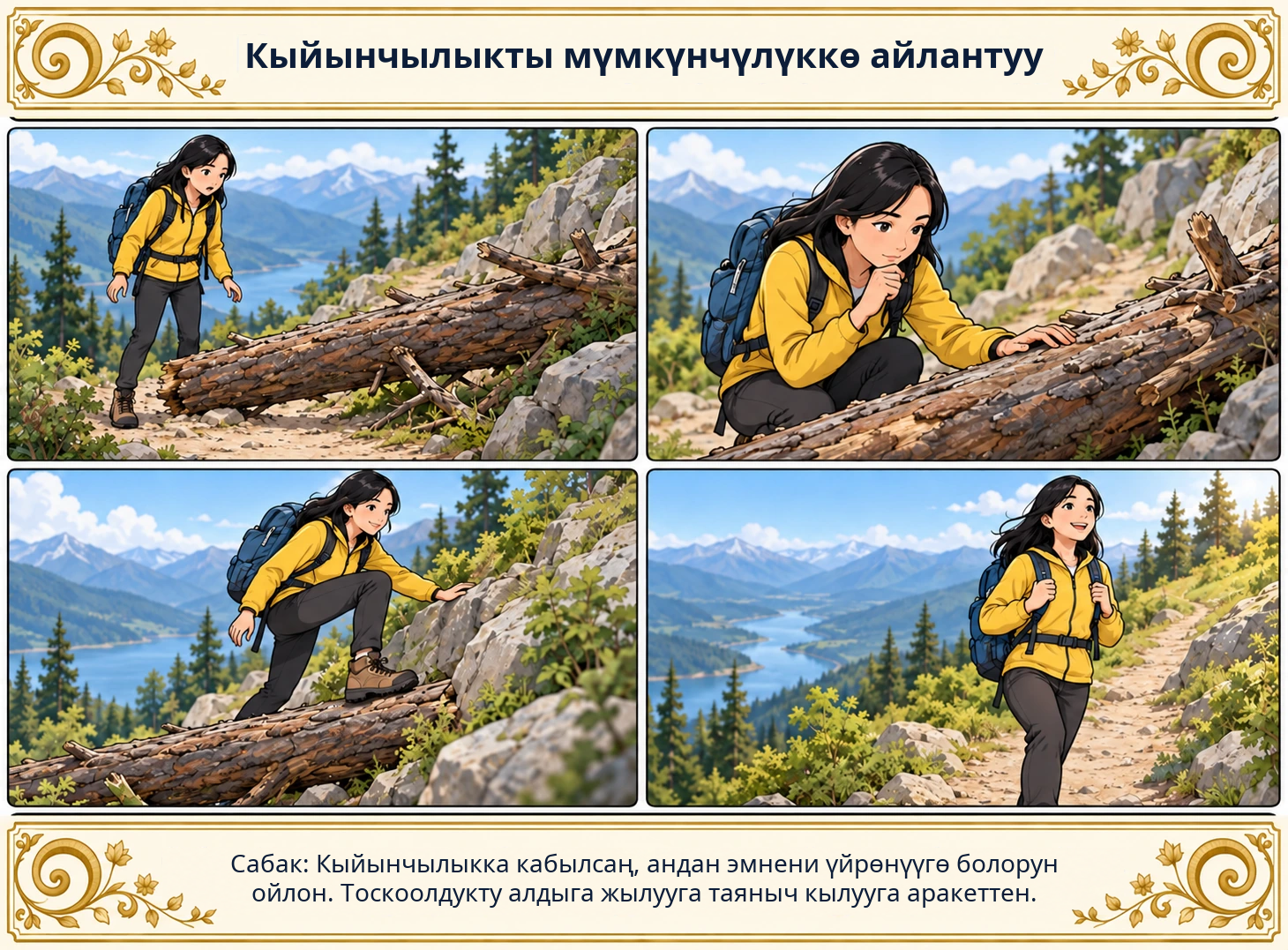 Кыйынчылыкты мүмкүнчүлүккө айлантуу сүрөтү