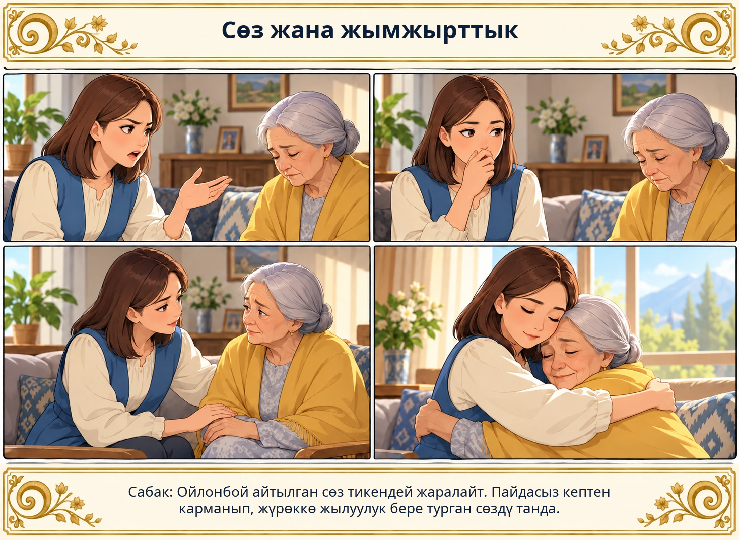 Сөз жана жымжырттык сүрөтү