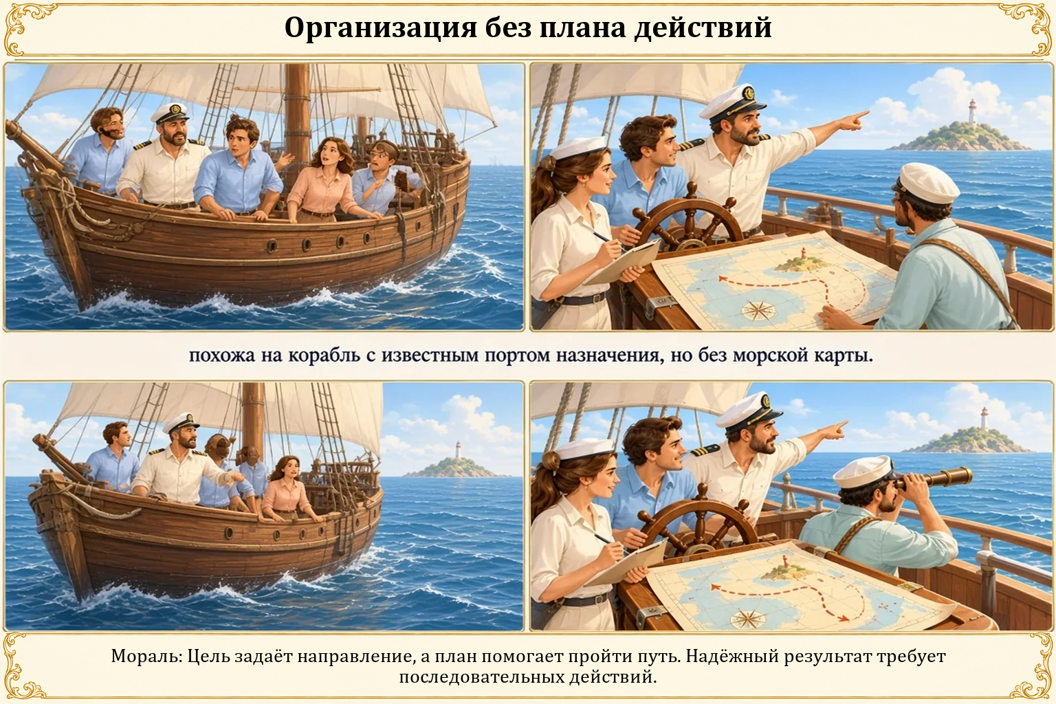 Иллюстрация: Организация без плана действий