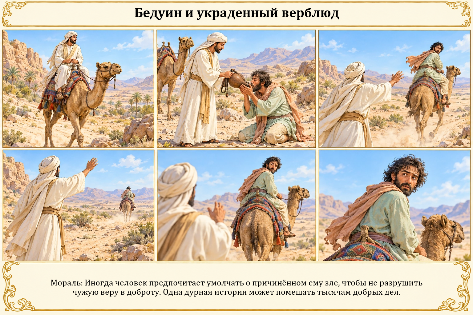 Иллюстрация: Бедуин и украденный верблюд
