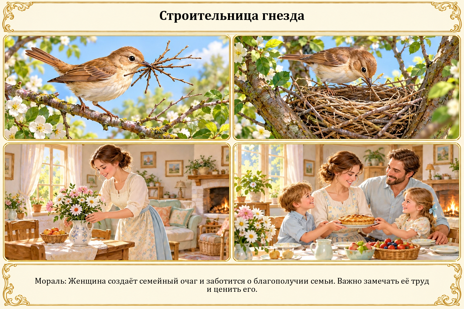 Иллюстрация: Строительница гнезда